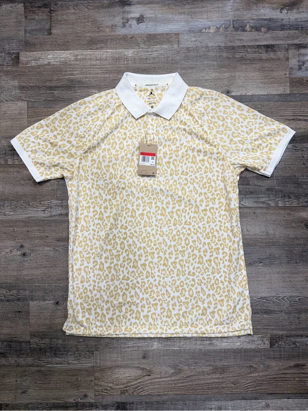 Jordan Dri-FIT Sport Golf Polo Shirt Standard Fit Leopard FN5852-133 $80